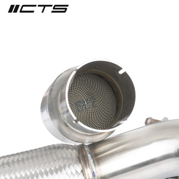 CTS Turbo MQB FWD Exhaust Downpipe with HIGH FLOW CAT (MK7/MK7.5 Golf, GTI, GLI, A3 FWD) - Image 6