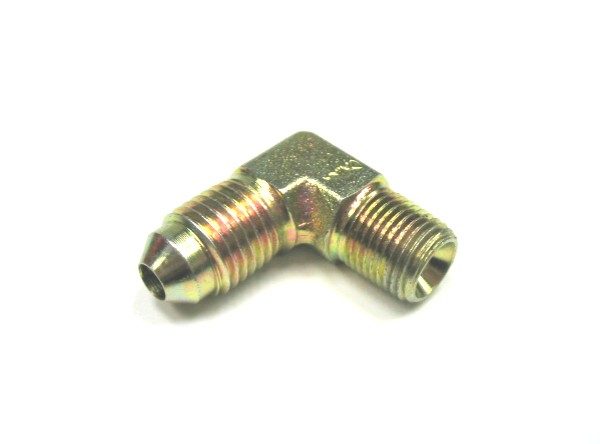 1/8" NPT to -4AN Flare 90 Deg.