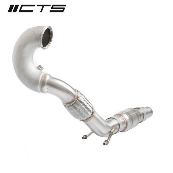 CTS Turbo MQB FWD Exhaust Downpipe with HIGH FLOW CAT (MK7/MK7.5 Golf, GTI, GLI, A3 FWD) - Image 4