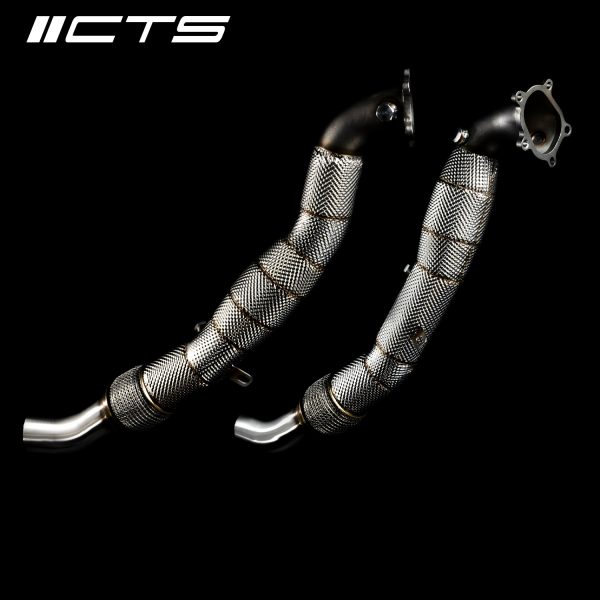 CTS Turbo Audi C7/C7.5 S6/S7/RS7 4.0T Cast Downpipe Set with High Flow Cats - Image 2
